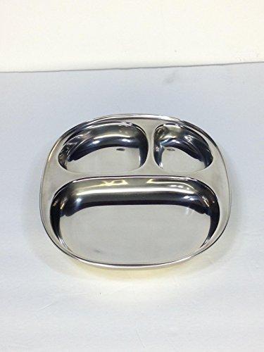 Kids's Tray - 9.5 X 8.5 inch Divided Stainless Steel Plate