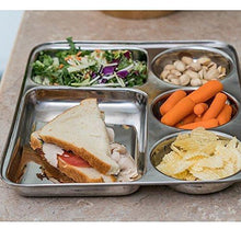 Rectangular Tray- Divided Stainless Steel Tray Set of 2 - QUALWAYS LLC