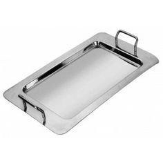 Stainless Steel Serving Tray with Handle - QUALWAYS LLC
