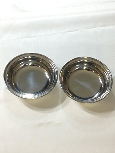 Qualways Stainless Steel 8 Oz Bowls Set Of 2, Stainless Steel Toddler Dish Set (Medium)