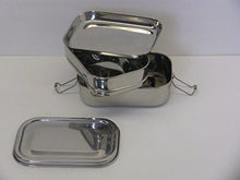 Stainless Steel 2- Tier Rectangle Lunch Box - QUALWAYS LLC
