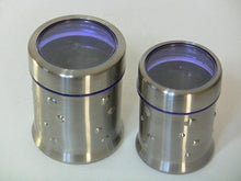 Stainless Steel 24 Oz and 16 Oz Ripple Canister Set of 2 - QUALWAYS LLC