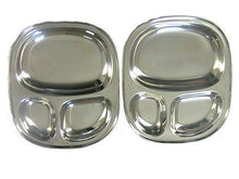 Kids's Tray - Divided Stainless Steel Tray Set of 2 - QUALWAYS LLC