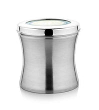 Stainless Steel Jumbo Size Belly Shaped Canisters, Canisters 4 Lb and 2 Lb - QUALWAYS LLC