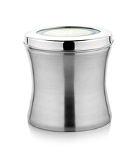 Qualways Stainless Steel Jumbo Size Belly Shaped Canisters, Canisters 4 Lb and 2 Lb (Medium) - QUALWAYS LLC