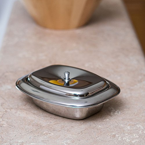 Qualways Stainless Steel Butter Dish With Lid - QUALWAYS LLC