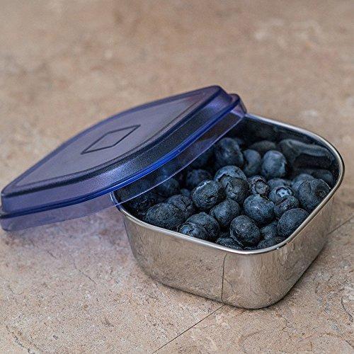 Stainless Steel Square Shaped Snack Containers Set of 3 – QUALWAYS LLC