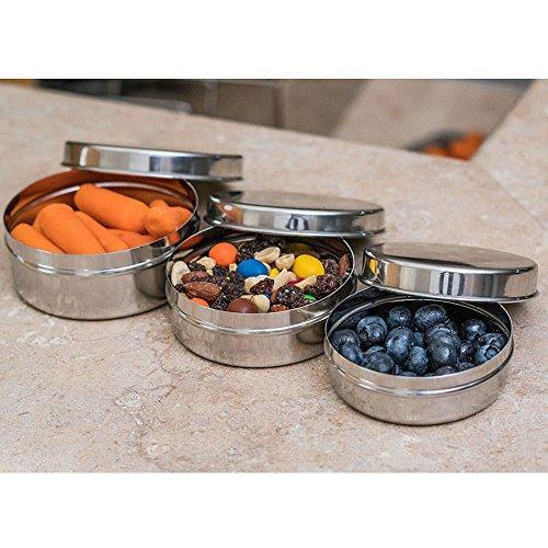 Stainless Steel Air-Tight Snack Containers Set of 3 – QUALWAYS LLC