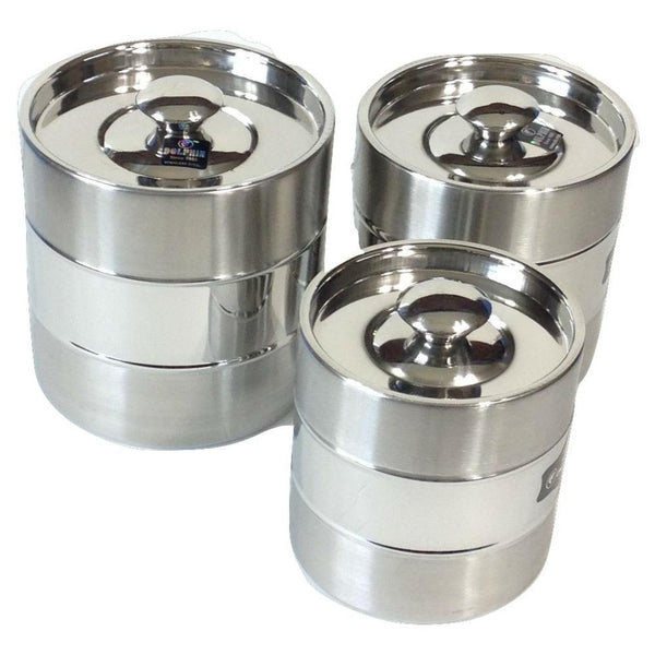 Stainless Steel Canisters set of 3 - QUALWAYS LLC